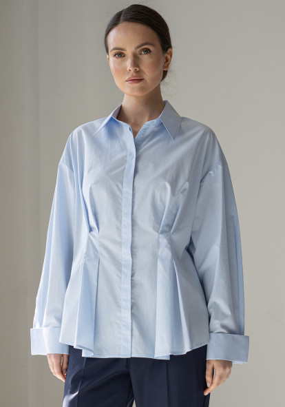 Cotton shirt "Simona" blue Krisstel