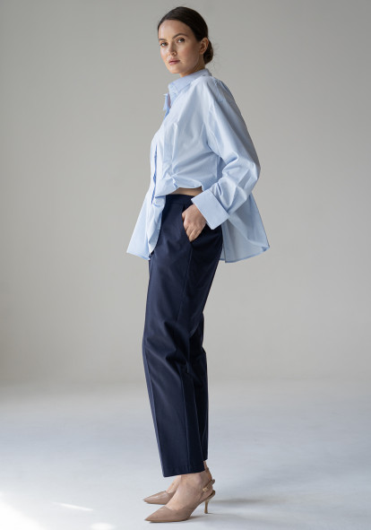 Cotton shirt "Simona" blue Krisstel