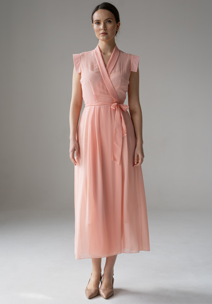 Pink wrap dress "Lydia-25" Krisstel