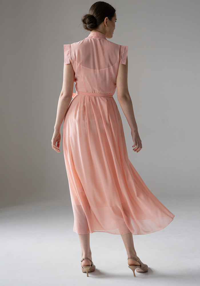 Pink wrap dress "Lydia-25" Krisstel Pink wrap dress "Lydia-25" Krisstel