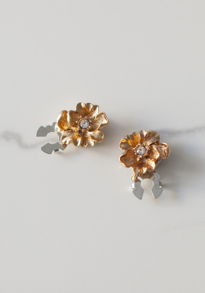 Krisstel Magnolia button clips in gold color
